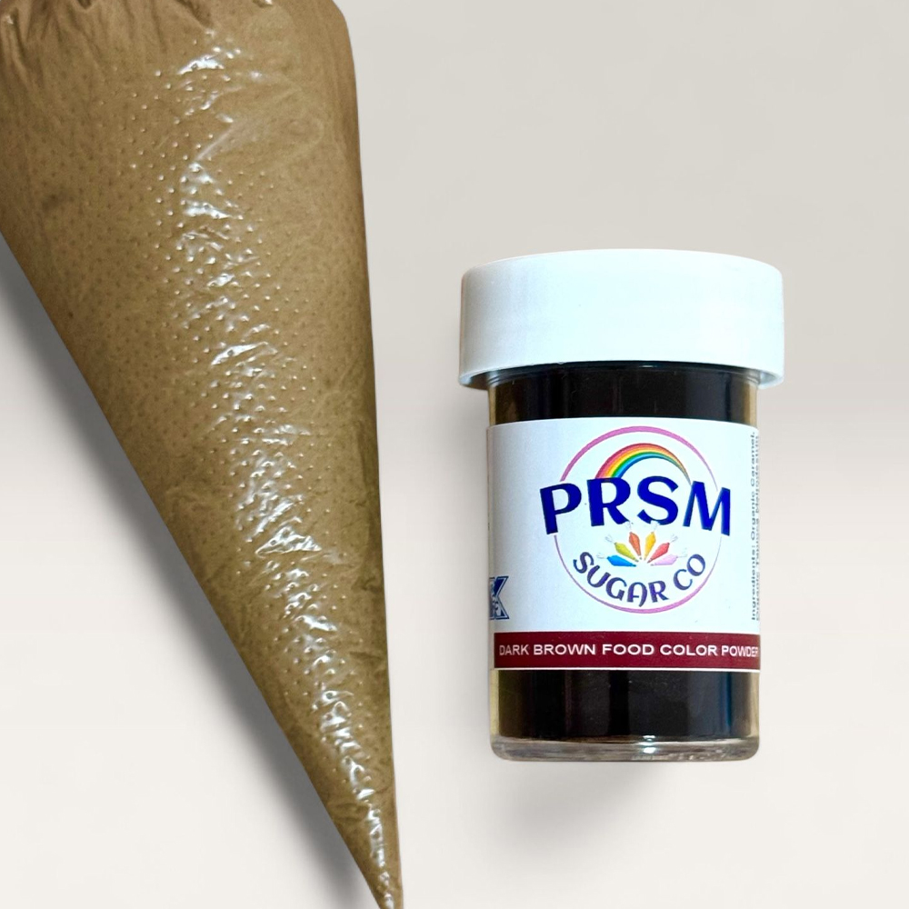 Prsm Dark Brown Gel Paste Natural Food Color Powder, 7 Gr. - Image 1